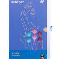 Набор вагинальных шариков Satisfyer  Balls C03 Double, силикон, ассорти, Ø 3 см.