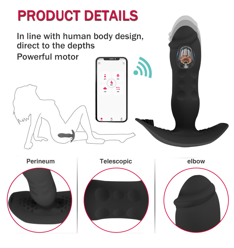 Telescopic Anal Stimulator with APP Control – Bluetooth Vibrations and Massage for Men and Women