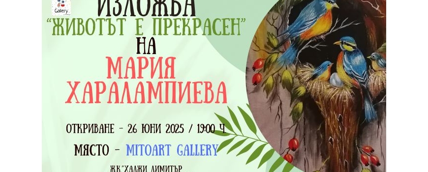 Галерия MitoArt ви кани на изложбата живопис 