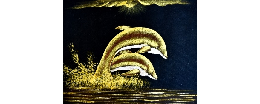 Handmade Paintings on Black canvas