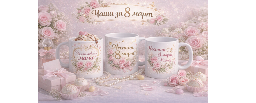 Персонализирани чаши за 8 март – подарък за мама и любима жена