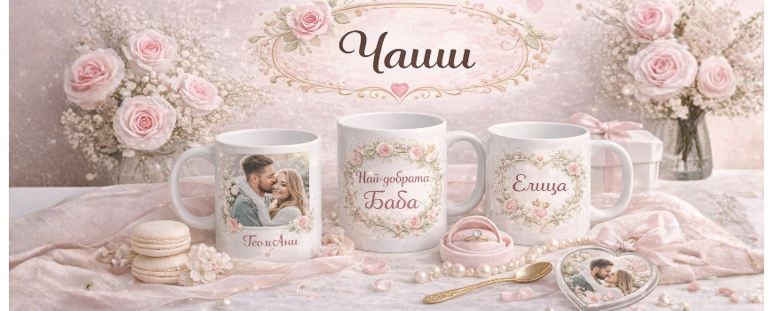 Персонализирани чаши със снимка и надпис