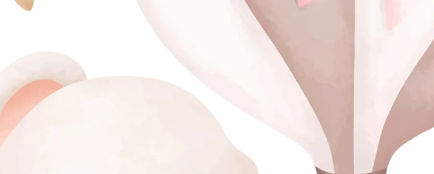 Тема ''Зайче с балон'' в розово