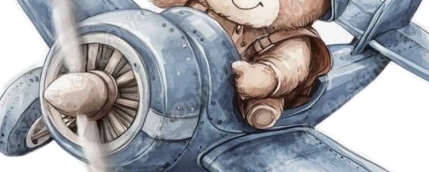 Тема ''Мече пилот – син самолет