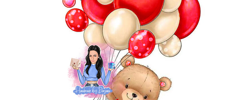 Тема '' Мече с балони в червено''