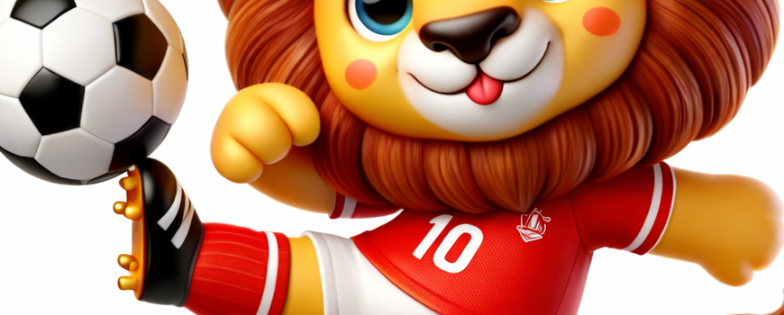 Тема ''Лъвче футболист'' червено