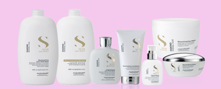 Серия с мултивитаминен комплекс за диамантен блясък Semi Di Lino Diamond