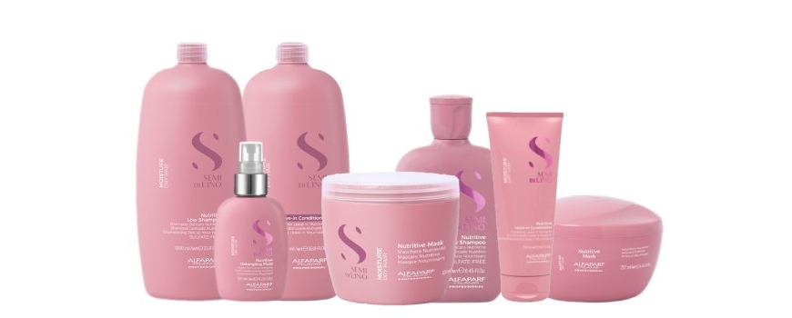 Подхранваща овлажняваща серия за суха коса Аlfaparf Milano Semi Di Lino Moisture Dry Hair