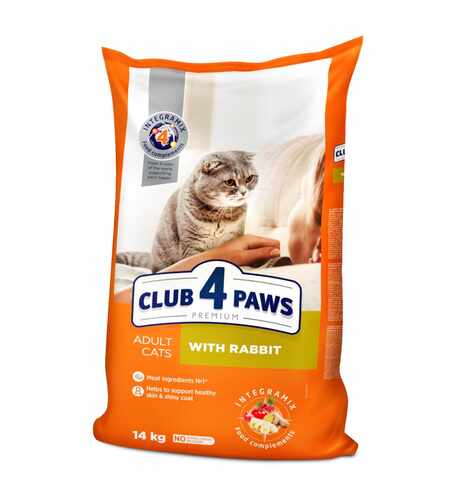 CLUB 4 PAWS ADULT RABBIT Пълноценна, премиум храна за котки