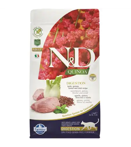 N&D Cat Quinoa Digestion Lamb - Киноа и телешко за храносмилателна система