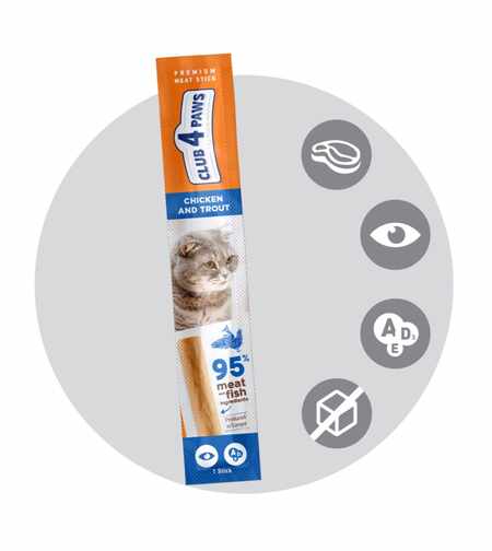 CLUB 4 PAWS CAT STICKS - Лакомство за котка