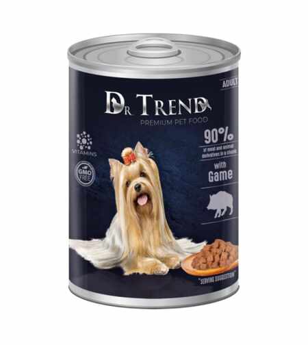 DR. TREND DOG CHUNKS IN GRAVY – КОНСЕРВА ЗА КУЧЕ С ДИВЕЧ