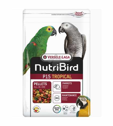 Versele Laga - Nutribird Р15 Tropical - пълноценна гранулирана храна за големи папагали