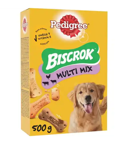 Кокалчета с пилешко, говеждо и агнешко месо PEDIGREE Biscrok Multi mix, 500 гр
