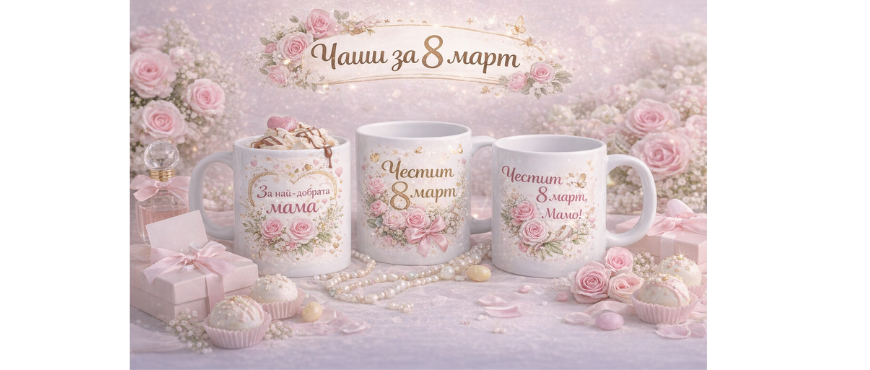 Персонализирани чаши за 8 март – подарък за мама и любима жена