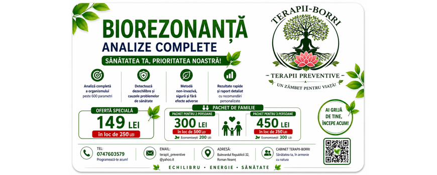 BIOREZONANȚĂ - analize complete