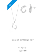 Set with diamonds