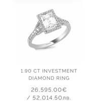 Ring with investment diamond