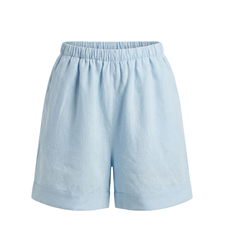 LIGHT BLUE LINEN SHORTS