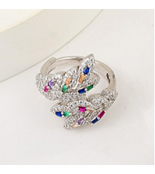 Сребърен пръстен с платинено покритие SN09693R-C | Колекция Silver Premium