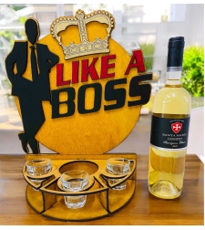 ТЕМАТИЧЕН ДЪРВЕН МИНИ БАР - LIKE A BOSS