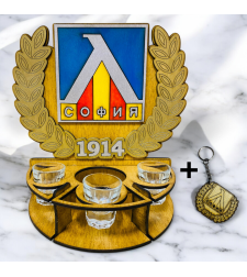 Тематичен дървен мини бар - Левски Оригинал