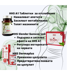 3 в 1 Комбинация за отслабване HHS A1,  Slender tea, Anti-cellulite gel