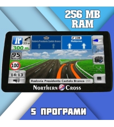 GPS Навигация Northern Cross NC-712S LE, 7 инча, 256 MB RAM, 5 програми