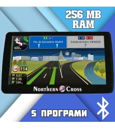 GPS Навигация Northern Cross NC-712S BT LE, 7 инча, 256 MB RAM, Bluetooth, 5 програми