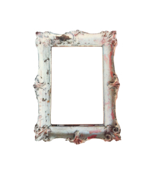 Chipboard white rectangular frame