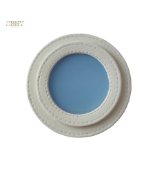Shaker element with artificial leather, white color