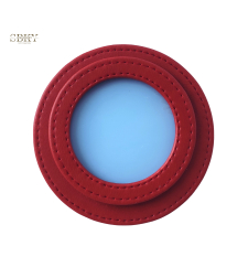 Shaker element with artificial leather, red color