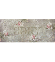 Bookbinding Canvas “Faded Roses & Letters” – 25x60 cm