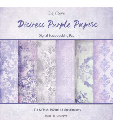 Дигитална хартия - Distress Purple Papers