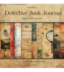 Detective Junk Journal - Digital Papers