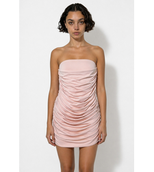 Blossom Strapless Mini Dress In Soft Pink