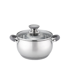 Тенджера сиви дръжки, неръждаема стомана 22см. / 4.6 литра