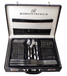 Прибори за хранене 72ч. Bohmann BH BP 72, Кожен куфар, 18/10 s/s, неръждаема стомана