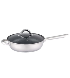 Тиган с капак неръждаема стомана, мраморно покритие 24см.