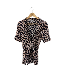 Ganni Montrose обвиваща принт блуза (36)