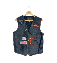 Akaso Leather Biker Vest (M)