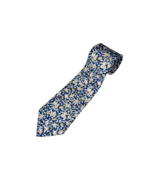 Vintage HERMÈS Apple & Blossom tie fruit flower print silk Tie 59''