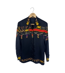 Escada Medallion Print Silk Shirt (S/M)
