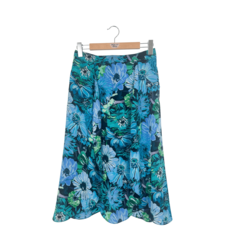 STELLA MCCARTNEY Floral-Print Silk Midi Skirt (IT40)