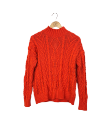 Lauren Ralph Lauren Cotton Acrylic LS Mock Neck - Knitwear Sweater (M)