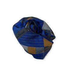 Louis Feraud Wool and Silk Geometric Print Scarf