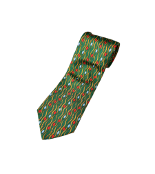 Christian Dior Monsieur Multicolor Print Silk Tie 59''