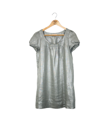 Рокля Sandro glitter linen dress (2)
