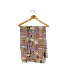 Шал Etro boho print silk scarf