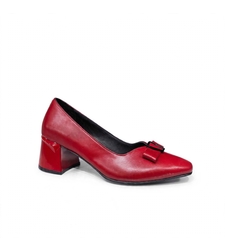 Women's elegant shoes / genuine leather / 70-03 / red
